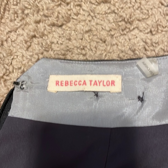 REBECCA TAYLOR GRAY AND BLACK ANIMAL PRONT HIGH WAISTED PENCIL SKIRT SIZE 8 NWOT - Picture 12 of 14